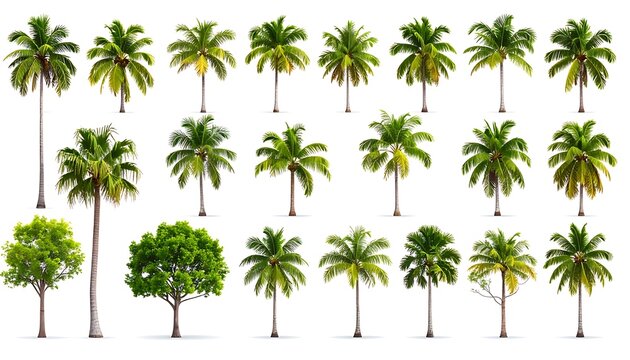 A collection of tropical trees
