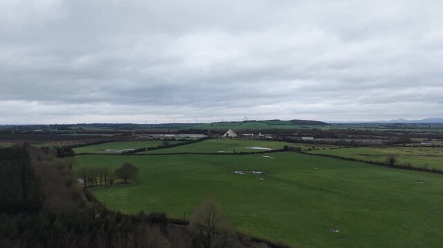 Aerial View of Galmoy Mines Industrial Site in County Kilkenny, Ireland &ndash; 4K 60fps Drone Footage