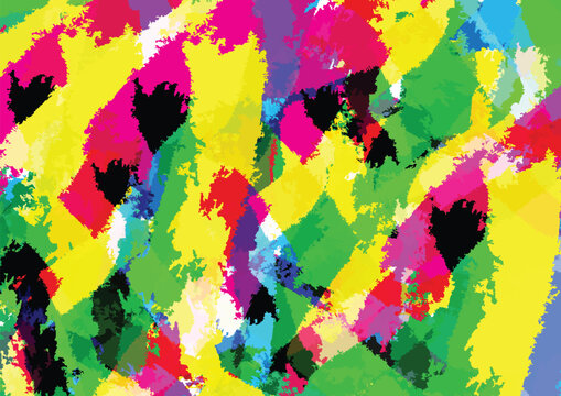 Vibrant Color Background with Abstract Paint Splatter and Dynamic Liquid Splash Vector Illustration, Modern Multi-Color Backdrop for Creative Banner Design