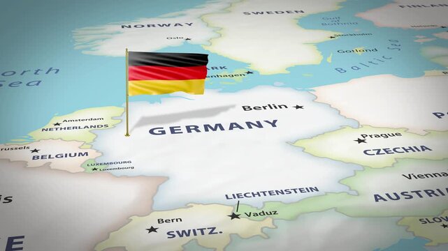 Germany Map Flag 4K Loop