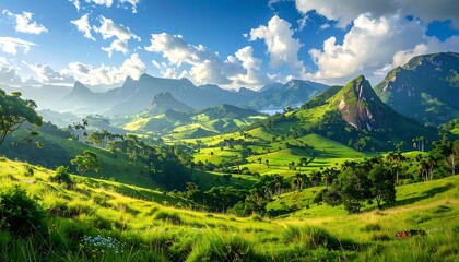 Obraz premium Verdant rolling hills (4)