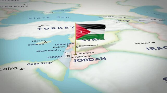 Jordan Map Flag 4K Loop