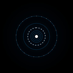 Astronomy, Space, Solar System, Planetary Orbits, Black Background, Vector Illustration © RohossomoyFacts