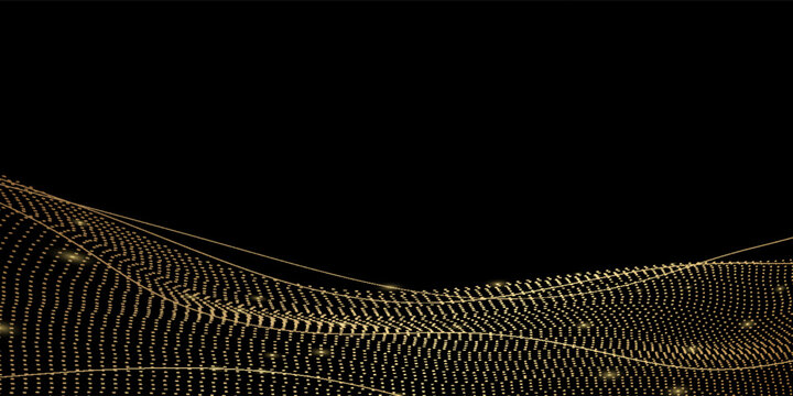 abstract gold wave line background