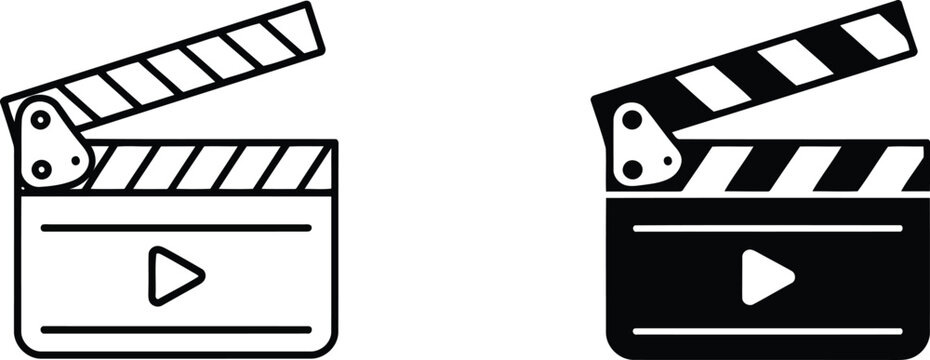 Movie clapperboard vector illustration
