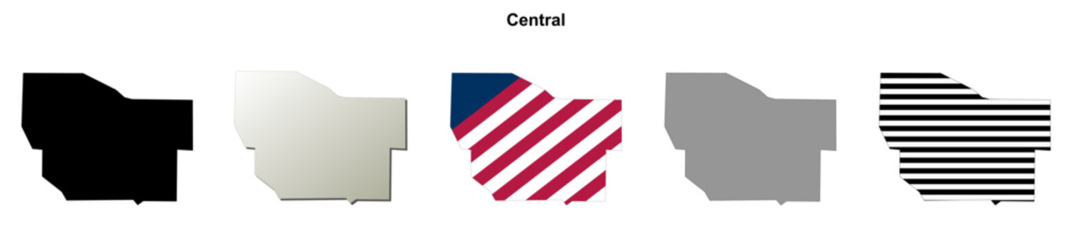 Central (Arizona) blank outline map