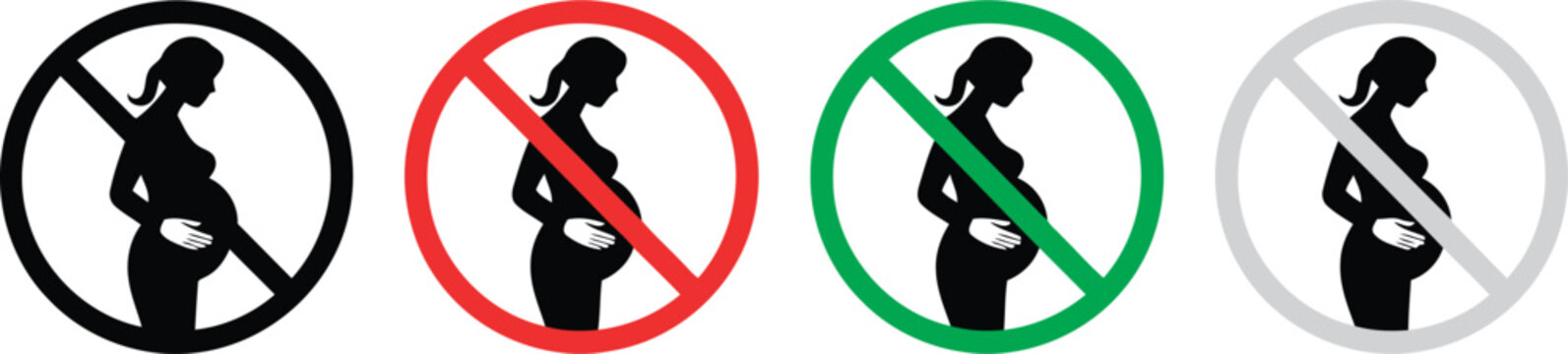 No pregnant women sign vector illustration