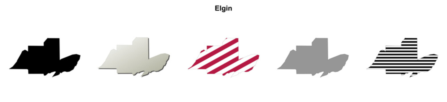 Elgin (Arizona) blank outline map