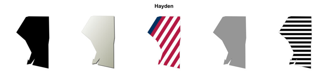 Fototapeta premium Hayden (Arizona) blank outline map