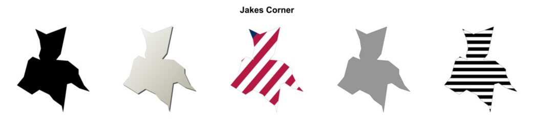 Jakes Corner (Arizona) blank outline map © David Zydd