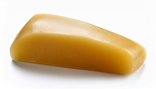 isolated ambergrease lump with natural surface on white backdrop