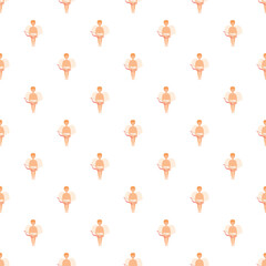 Obraz premium Cupid cherub angel characters with bow and arrows creating a seamless pattern