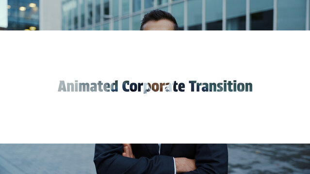 Animated Corporate Transition | Clean Modern Text Shape Minimal Video Business Presentation Opener Slideshow Dynamic Typography Overlay Motion Graphics Template Element Pack