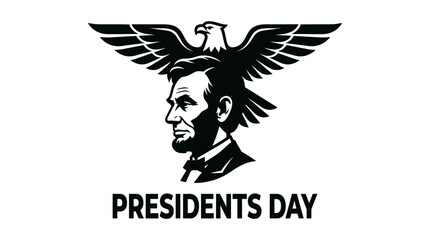Naklejka premium Abraham Lincoln Profile Illustration Design.
