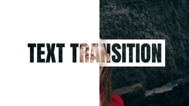 Text Transition Template | Seamless Clean Modern Corporate Minimal Shape Video Editing Geometric Graphic Overlays Pack