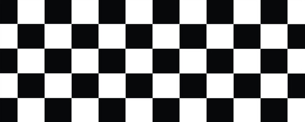 Fototapeta premium Wavy Black and White Checkerboard Pattern