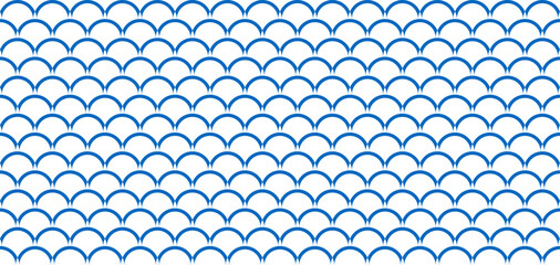 Seamless blue fish scale pattern background repeating art wallpaper illustration abstract design texture © RAFI