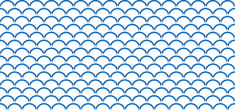Seamless blue fish scale pattern background repeating art wallpaper illustration abstract design texture