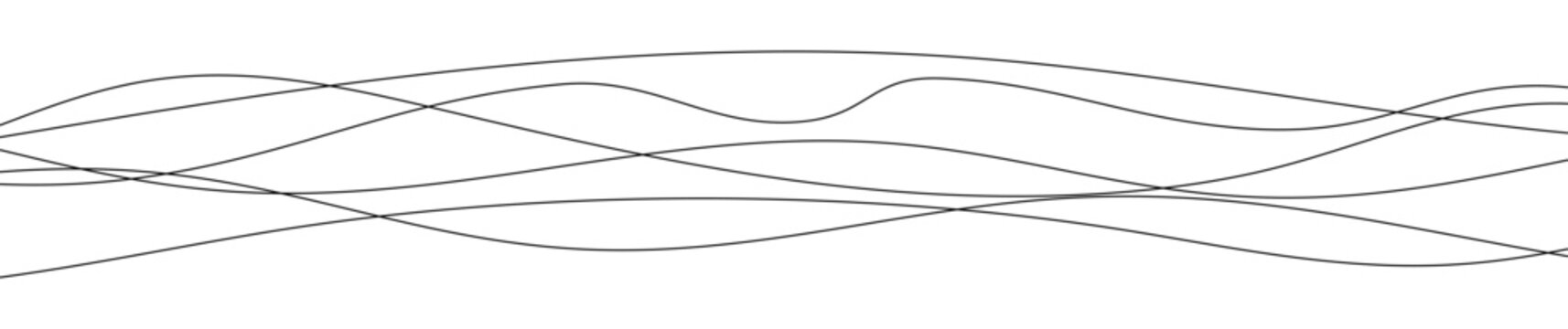 Thin curved wavy lines
