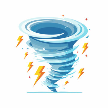 Tornado and Lightning Illustration