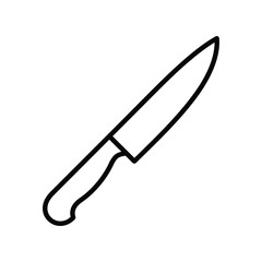 Fototapeta premium A black line of a kitchen knife utensil tool cooking
