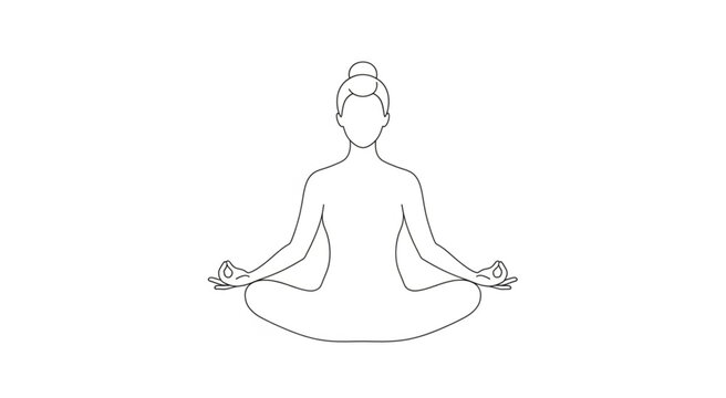 Person sitting in lotus position meditating peacefully indoors