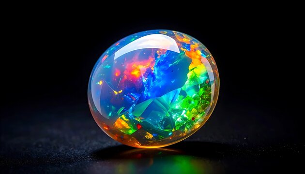 Vibrant gem, colorful glow