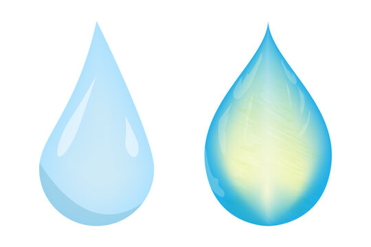 Glossy blue waterdrop design for graphic design