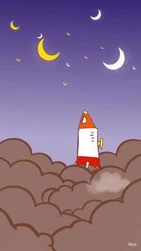 roket and moon