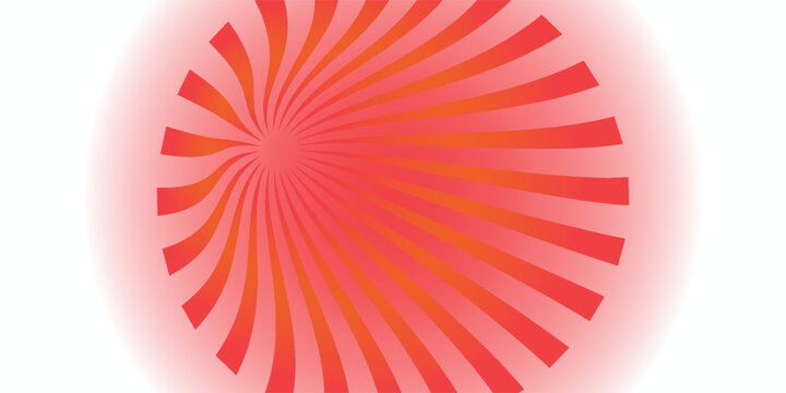 An illustration of gradient orange and red radial comic circular art.