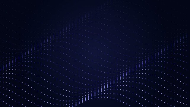 Futuristic blue dot pattern, digital wave design, technology background, abstract data visualization