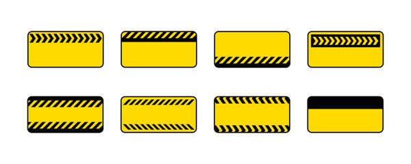 Warning sign elements collection © Vector Riderz