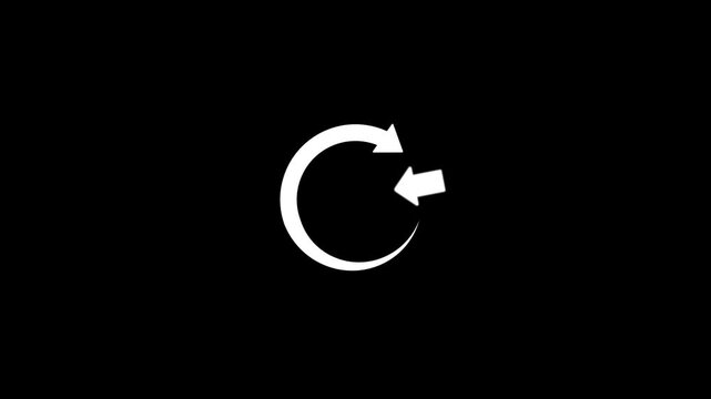 Logout icon on a transparent background. Circle arrow icon design logout exit animation