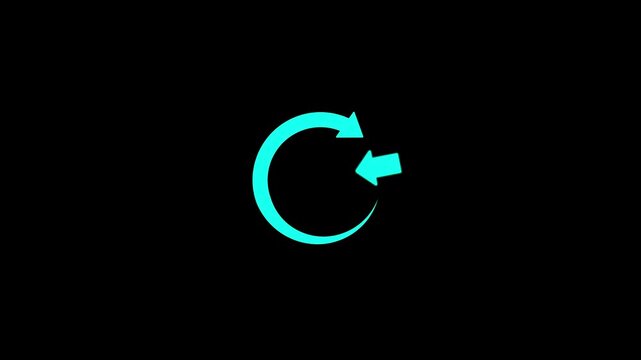 Logout icon on a transparent background. Circle arrow icon design logout exit animation