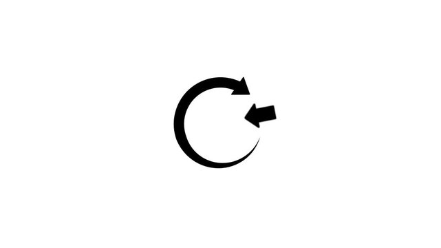 Logout icon on a transparent background. Circle arrow icon design logout exit animation