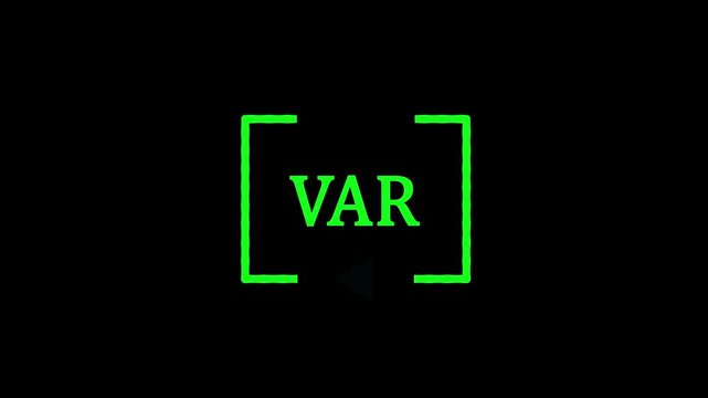 football var icon.animated blue and green var icon on a green screen.