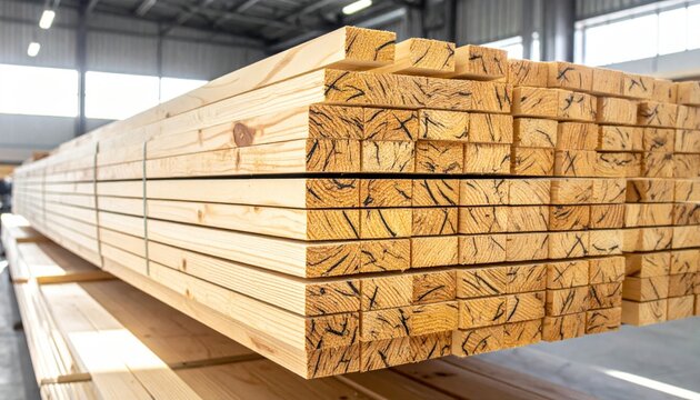 Beautifully spalted maple lumber planks, neatly stacked in rows within a bright, sunlit woodworking workshop, displaying unique dark grain patterns and ready for crafting projects.