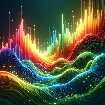 Vibrant light waves flow