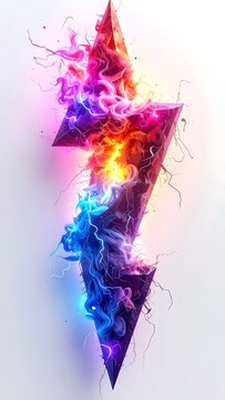 Vibrant lightning symbol