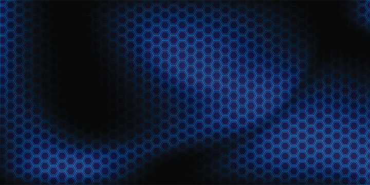 Abstract sci-fi concept with neon blue fluid mesh grid for digital entertainment dynamic background