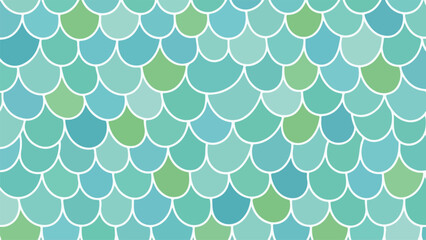 Obraz premium Blue Green Scales Pattern Design Element.