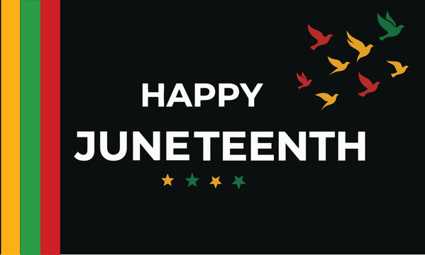 Happy juneteenth freedom day celebration background