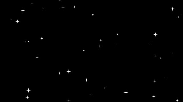 alpha Starry sky particles twinkling stars, twinkle stars background animation effect festive holiday decoration.
White glowing twinkling sparkles, looping background animation. stars twinkling night.