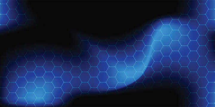 Advanced artificial intelligence synapse network with electric blue polygonal background eps10
