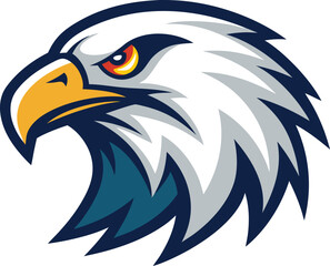 Fototapeta premium Fierce eagle head mascot logo design Vector