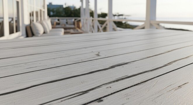 Light Grey Distressed Wood Planks Laid Horizontally With Visible Grain