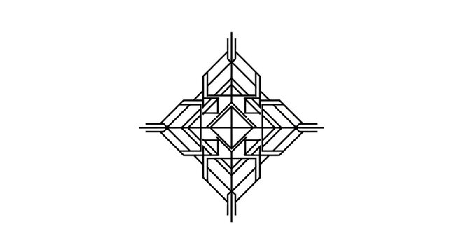 Geometric shapes form a pattern.