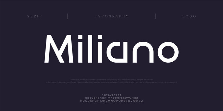 Miliano, Abstract technology futuristic alphabet font. digital space typography vector illustration design