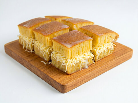 Delicious Indonesian Sweet Martabak Pancake with Cheese Topping