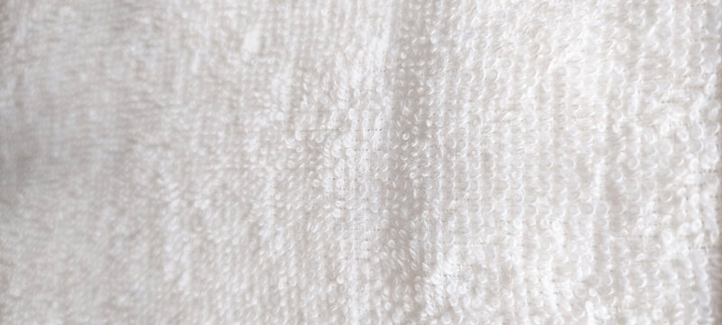 Close up of soft cotton terry cloth towel texture
